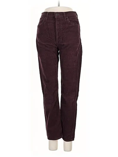Pre-owned Agolde Casual Pants In Burgundy