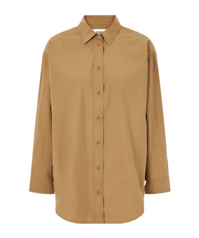 Agolde Casual Poplin Shirt In Neutral