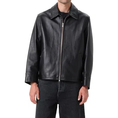 Agolde Chadwick Leather Jacket In Black