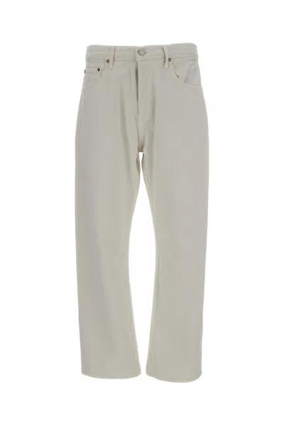 Agolde Chalk White Magnus Cotton Denim Jeans