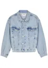 Agolde Charli Blue Denim Jacket In Blue