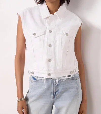 Agolde Charli Denim Vest In Polar