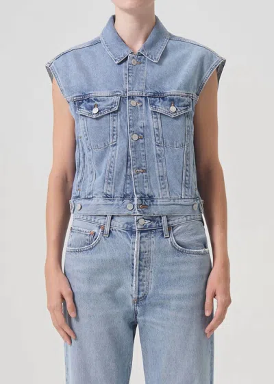 Agolde Charli Vest In Immortal In Blue