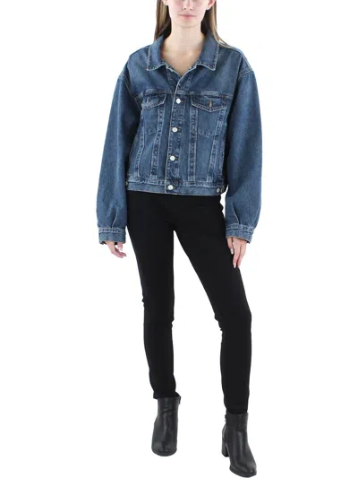 Agolde Charli Womens Organic Cotton Denim Denim Jacket In Blue