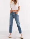 Agolde Cigarette Mid-rise Straight Leg Jean In Passenger In Multi