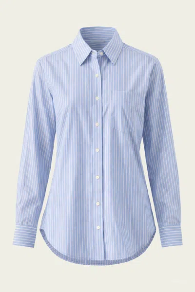 Agolde Cinch Shirt In Webb Stripe In Blue