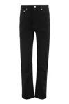Agolde Cinque Tasche A Vita Stretta Jeans In Black