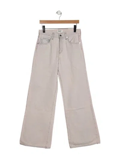 Pre-owned Agolde Clara Jean Wide Leg Jeans In Gray