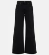 Agolde Clara Low-rise Wide-leg Jeans In Black