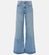 Agolde Clara Low Rise Baggy Flare Jeans In Signal In Blue