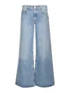 Agolde Clara Low Rise Baggy Flare Jeans In Blue