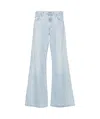 Agolde Ren Distressed Wide-leg Jeans In White