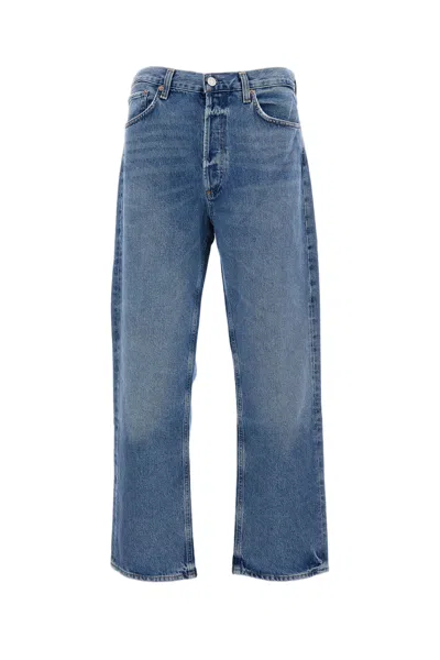 Agolde Classic 5-pocket Light Blue Straight Leg Jeans