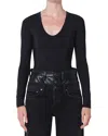 Agolde Clem Bodysuit In Black