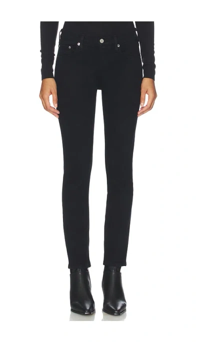 Agolde Cocktail Low Rise Ankle Slim Jeans In Black