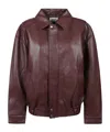 Agolde Collared Bomber Jacket In Brown