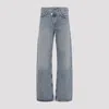 Agolde Conclusion Blue Regenerated Cotton Arc Criss Cross Jeans In Blue