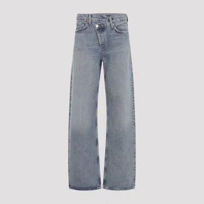 Agolde Conclusion Blue Regenerated Cotton Arc Criss Cross Jeans