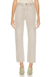 Agolde Cooper Organic Cotton High Rise Straight Leg Cargo Jeans In Drab In Drab