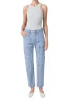 Agolde + Net Sustain Cooper Cargo Mid-rise Straight-leg Organic Jeans In Multi