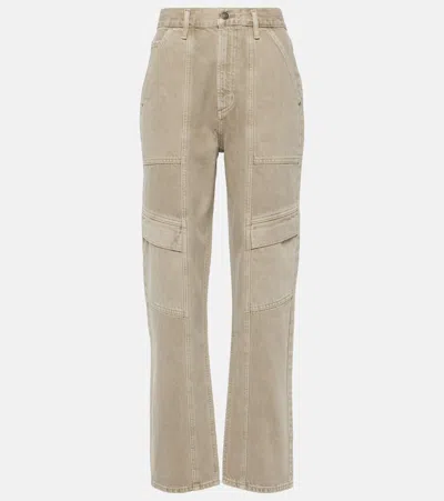 Agolde Cooper High-rise Cargo Jeans In Grey