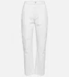 Agolde Cooper High-rise Denim Cargo Pants In White