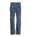 Agolde Cooper Straight Denim Cargo Jeans In Blue