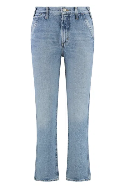 Agolde Cooper High-rise Straight Leg Jeans In Blue