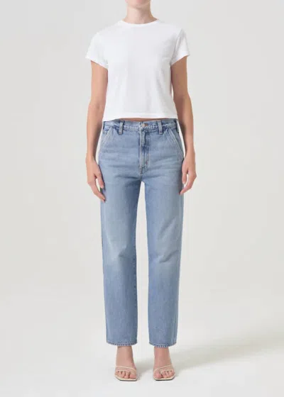 AGOLDE COOPER STRAIGHT LEG TROUSER IN COMMAND