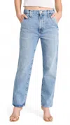 Agolde 90s Pinch Waist High Rise Jeans Light Blue A154d-1141 In Multi