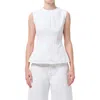 Agolde Corbin Denim Shell Top In White