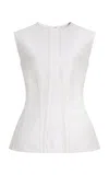 Agolde Corbin Denim Shell Top In White