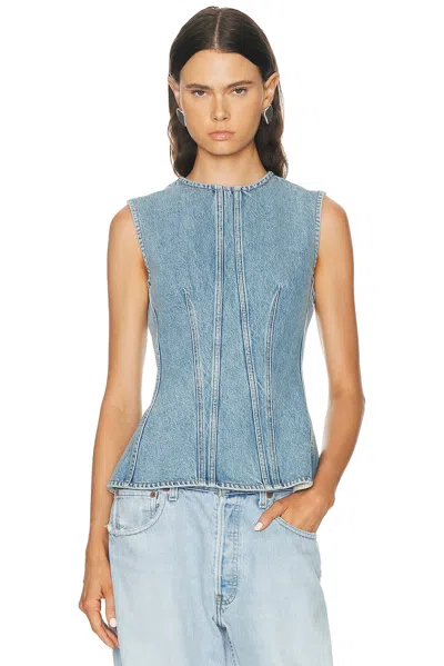 Agolde Corbin Denim Shell Shirt In Danton In Blue