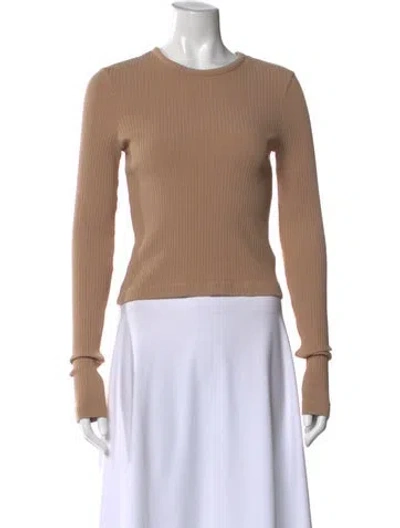 Pre-owned Agolde Corduroy Crew Neck Top In Neutral