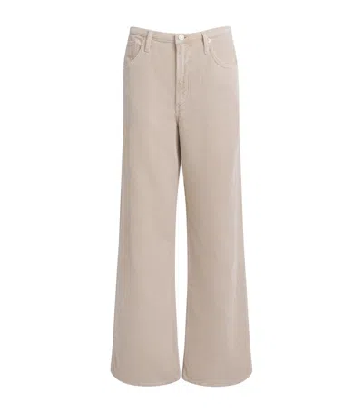 Agolde Corduroy Keira Wide-leg Jeans In Gray