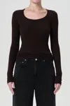 Agolde Corey Scoop Neck Tee In Infusion