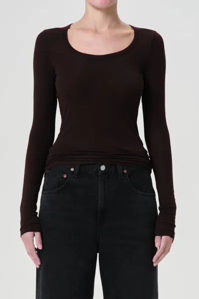 Agolde Corey Scoop Neck Tee In Infusion In Multi
