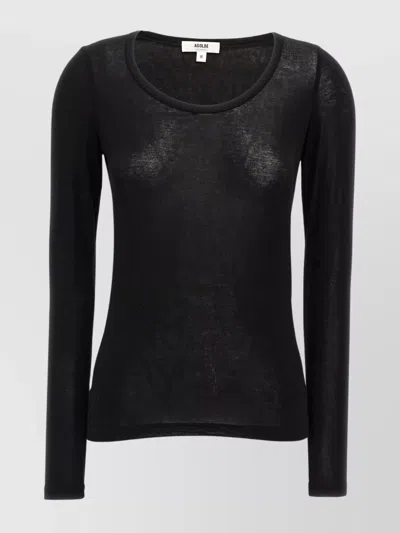 AGOLDE 'COREY' SHEER KNIT SLIM FIT SWEATER