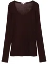 Agolde Corey Scoop Neck Tee In Red