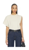 Agolde Corrine Tee Shirt In Neutral