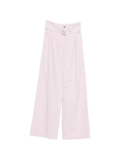 Agolde Corset Belted Jeans In Pink