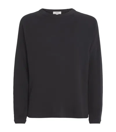 Agolde Cotton-blend Payson Waffle T-shirt In Black