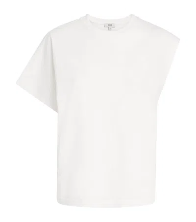 Agolde Cotton Corrine Asymmetrical T-shirt In White