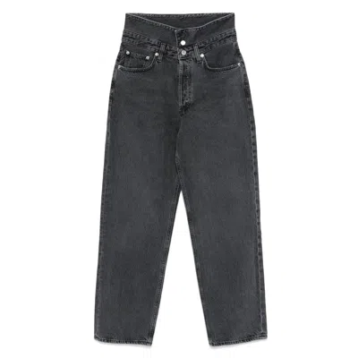 Agolde Panoramic Wild Straight-leg-jeans In Schwarz