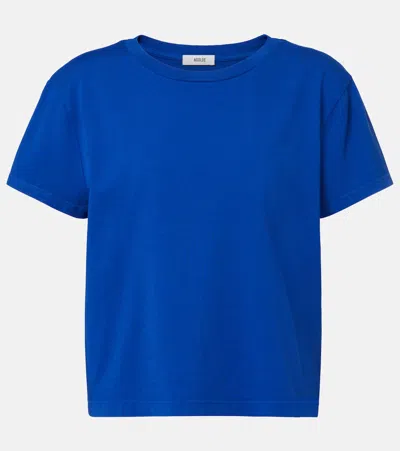 Agolde Organic Cotton Adine Shrunken T-shirt In Blue