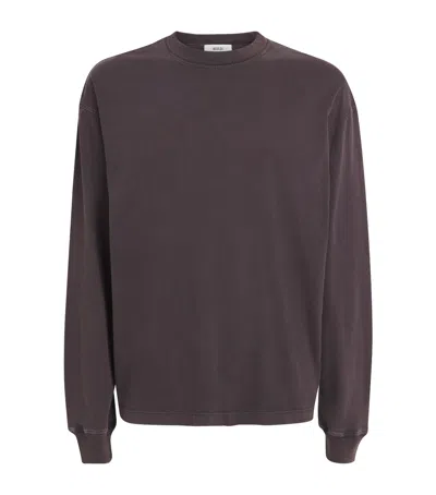 Agolde Cotton Long-sleeve Asha T-shirt In Brown