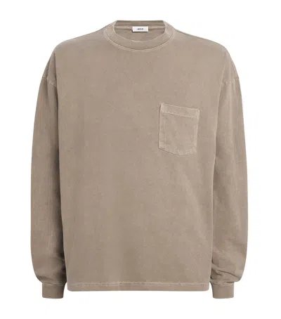 Agolde Cotton Lucan Long-sleeve T-shirt In Neutral