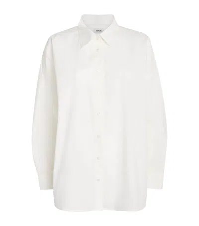 Agolde Cotton Poplin Roux Shirt In White