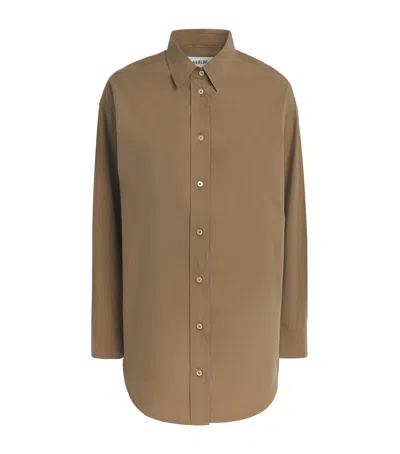Agolde Cotton Sona Shirt In Brown