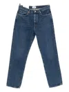 Agolde Cotton Straight-leg Jeans In Black